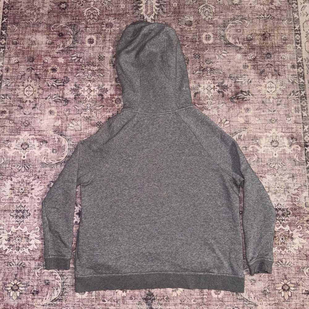 Nike Women's Rally Metallic Graphic Funnel Neck Hoodie Gray Size XL 829634-091 - Picture 6 of 8